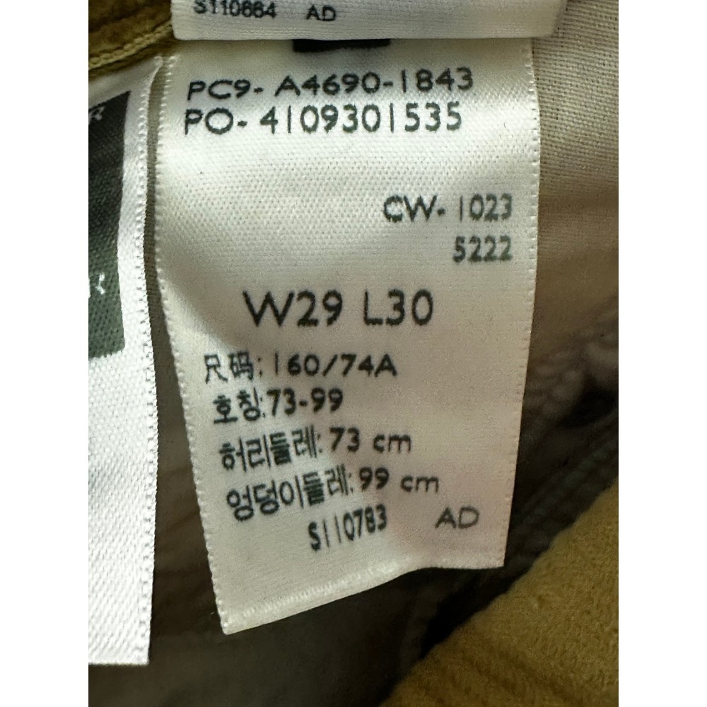 Levis Corduroy Pants 29x30 Harvest Gold Baggy Straight Leg - Picture 5 of 11